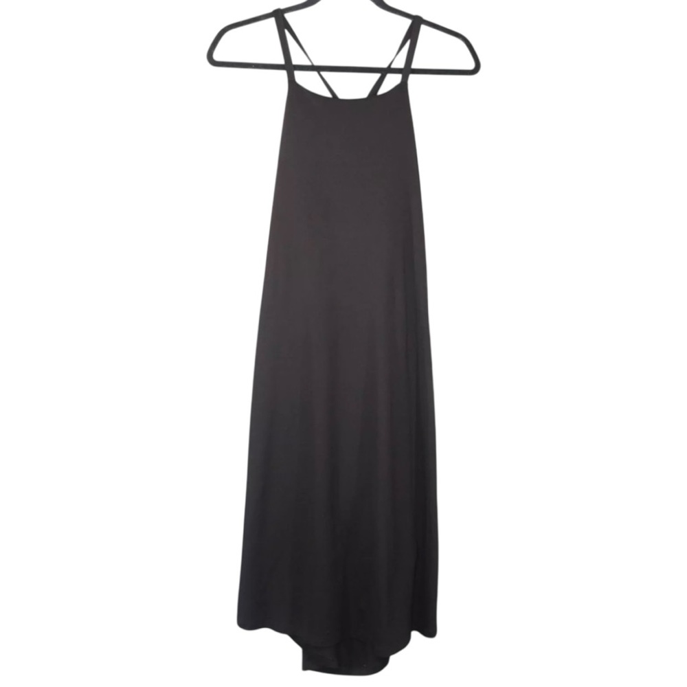 Patagonia Sliding Rock Dress Womens Large Black Strappy Back Shelf Bra High Neck
